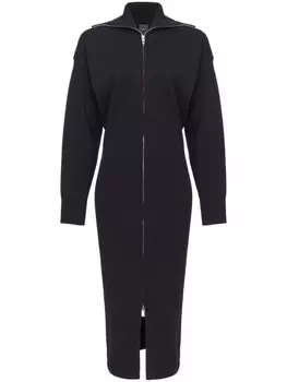 PINKO платье на молнии с длинными рукавами, черный