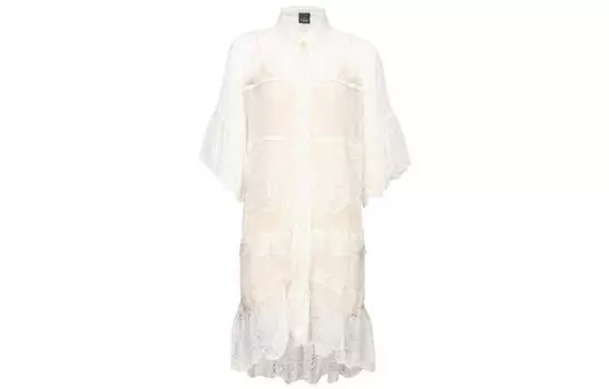 PINKO Платье с длинными рукавами женское белое