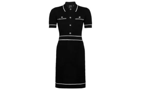 PINKO Платье с короткими рукавами женское черное