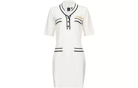 PINKO Платье с короткими рукавами женское белое
