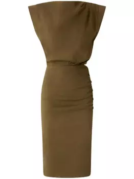 PINKO платье с рукавами кап, зеленый