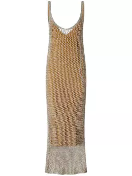 PINKO платье в технике кроше, белый