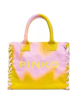 PINKO пляжная сумка с вышивкой, желтый