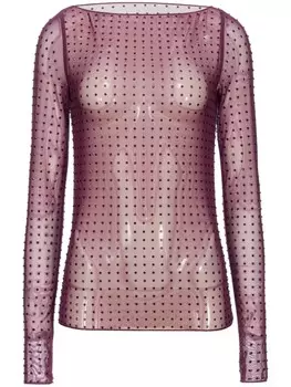 PINKO полупрозрачная бесшовная блузка, розовый
