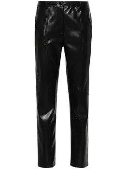 PINKO прямые брюки из искусственной кожи, черный