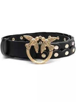PINKO ремень Love Bird с заклепками, черный