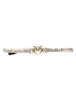 PINKO ремень Love Birds со сборками, золотистый