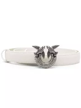 PINKO ремень с пряжкой Love Birds, белый