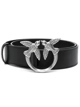PINKO ремень с пряжкой Love Birds, черный