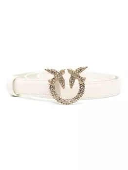PINKO ремень с пряжкой Love Birds, нейтральный цвет