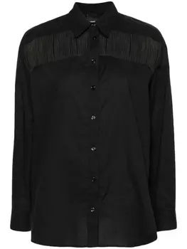PINKO рубашка с бахромой, черный
