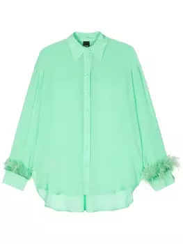 PINKO рубашка с перьями, зеленый