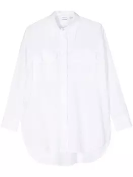 PINKO рубашка с вышитым логотипом, белый