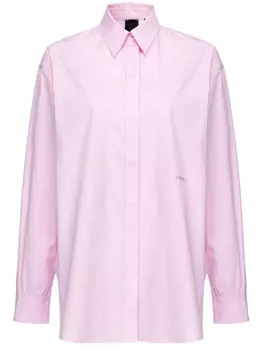 PINKO рубашка с вышитым логотипом, розовый