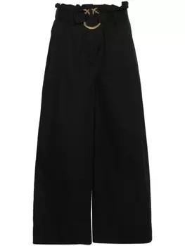 PINKO широкие брюки Poseidone с завышенной талией, черный