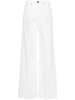 PINKO широкие джинсы с завышенной талией, белый