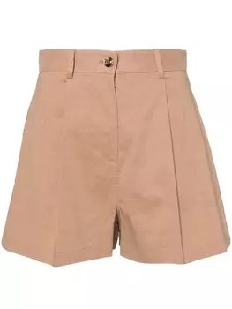 PINKO шорты из смесового льна, коричневый