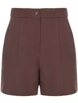 PINKO шорты с завышенной талией, коричневый