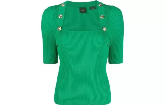 PINKO SS23 Джемпер женский, травянисто-зеленый