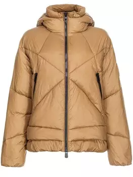PINKO стеганая куртка с капюшоном, коричневый