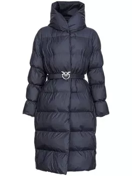 PINKO стеганое пальто с капюшоном, синий