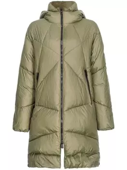 PINKO стеганое пальто с капюшоном, зеленый