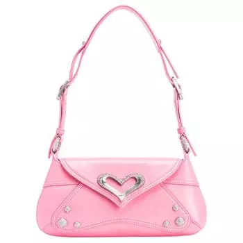 PINKO Сумка через плечо из коровьей кожи, женская, розовая