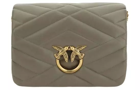 PINKO Сумка через плечо из телячьей кожи, женская, античное золото