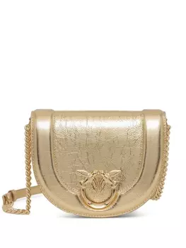 PINKO сумка через плечо с эффектом кракле, золотистый