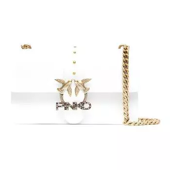 PINKO Сумка-мессенджер Swift из коровьей кожи, женская, через плечо, белая