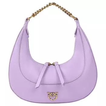 PINKO Сумка Robin из коровьей кожи, наплечная сумка, небольшого размера, женская, фиолетового цвета