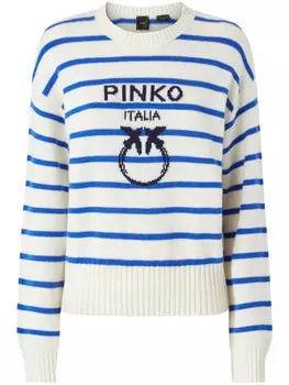 PINKO свитер Love Birds вязки интарсия, белый