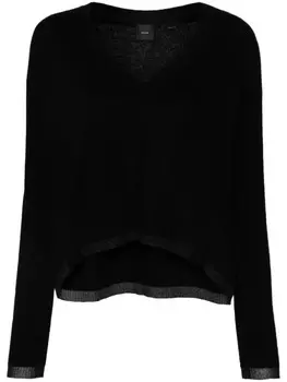 PINKO свитер с вышивкой Love Birds, черный
