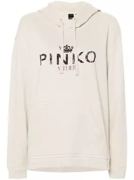 PINKO толстовка Bassani с капюшоном, нейтральный цвет