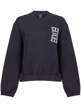 PINKO толстовка с аппликацией Love Birds, черный