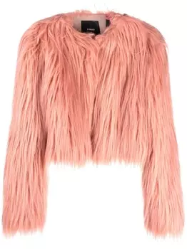 PINKO толстовка с искусственным мехом, розовый