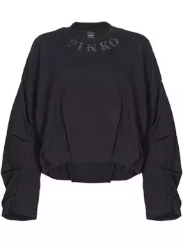 PINKO толстовка с логотипом, черный