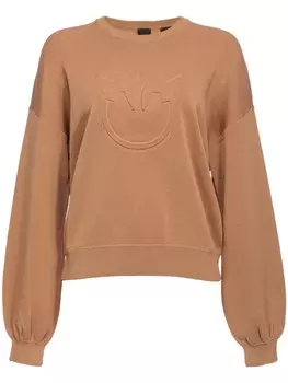 PINKO толстовка с тиснением Love Birds, нейтральный цвет