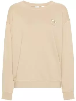 PINKO толстовка с вышитым логотипом, нейтральный цвет