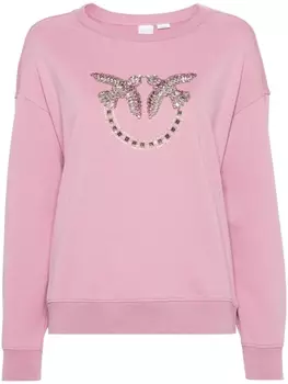 PINKO толстовка со стразами, розовый