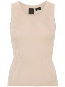 PINKO топ Agrimonio в рубчик, нейтральный цвет