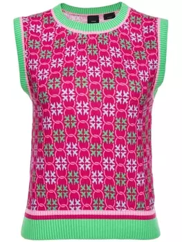 PINKO топ Love Birds вязки интарсия, розовый