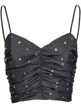 PINKO топ Nevache с заклепками, черный