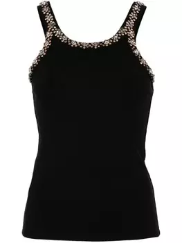 PINKO топ с кристаллами, черный
