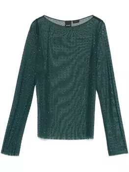 PINKO топ с кристаллами, зеленый