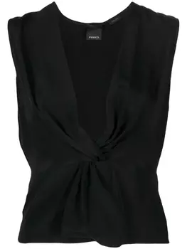 PINKO топ с перекрученной деталью, черный