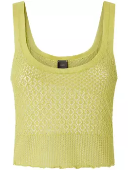 PINKO топ в технике кроше, зеленый