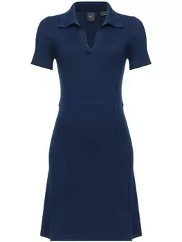 PINKO трикотажное платье с короткими рукавами, синий