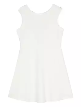 Pinko трикотажное платье с логотипом, белый