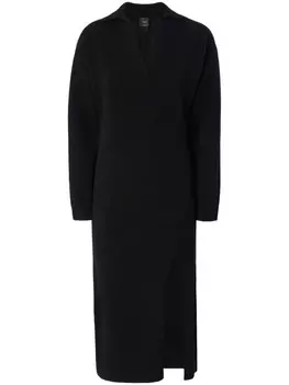 PINKO трикотажное платье с V-образным вырезом, черный